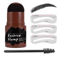 One Step Waterproof Eyebrow Stamp Shaping Kit With Brow Contour Stencil. 