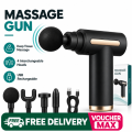 Massage Gun Deep Tissue Fascia Gun Muscle Massager Electric Body Massager for Pain Relief Muscle Recovery Portable Rechargeable Vibration Therapy Gun with Multiple Attachments Adjustable Speed. 
