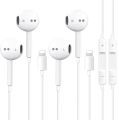 (3 Pices) Orignal Phone Lightning Handfree | Earphones | In-Ear Headphones / Earphones Wired with Lightning Connector for Phone 7 To 14 Phone (Built-in Microphone & Volume Control) Phone Handfree Original With Bluetooth Phone Handfree Lightning Handfree.. 