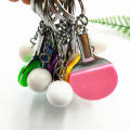 Lightweight Table Tennis Keychain Realistic Design Portable Miniature Size Ping Pong Key Ring Key Ring Mini Racket Pendant for. 