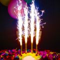 Pack of 4 Original Medium Sparking Candles, Flame Candles, Fountain Candles, Cake Topper Candles for Happy Birthday (Boy & Girl), Wedding Anniversary, New Year Celebrations And Any Other Celebrations.. 