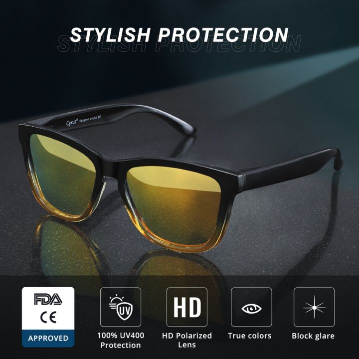 Cyxus ight Vision lasses olarized Sunglasses For en Women Anti lare Spectacles riing Eyeglasses Cycling Eyewear 199733 x