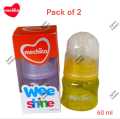Mechico Wee Shine Mini Infant Baby Feeder Bottle 60 ml Pack of 2 Feeder. 