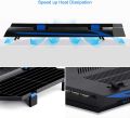 All-in-One PS4 Vertical Stand: Cooling System, Dual Controller Charger, and Game Storage Solution (New) - Multifunctional Vertical Stand with Cooling Fan and Dual Controller Charging Station for PlayStation 4. 