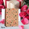 6Pcs Valentine's Day Gift Bag Durable Valentines Day Gifts for Her Handbag for Presents Party Favors. 