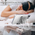 ZAW Mobile Holder Acrylic Portable, Ergonomic Desk Phone Stand, Compatible with 15 Pro Max/14 Pro/S23/S22 Ultra Smartphones, Home & Office Accessories. 