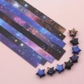 DIY Colorful Star Origami Paper Cartoon Art Craft Star Paper Strip Single Sided Lucky Star Scrapbooking Home Decoration. 