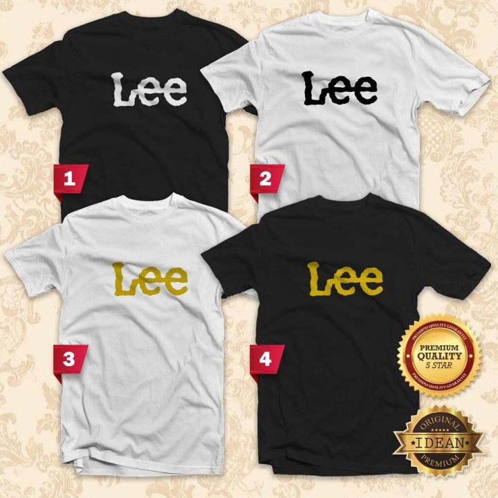 LEE T-Shirt Men Women Soft Cotton Fashion Clothing Clothe Kaos Baju Tshirt Lelaki Perempuan Streetwear Sleeve Neck Casual Tee Tops Apparel Idean Style S136