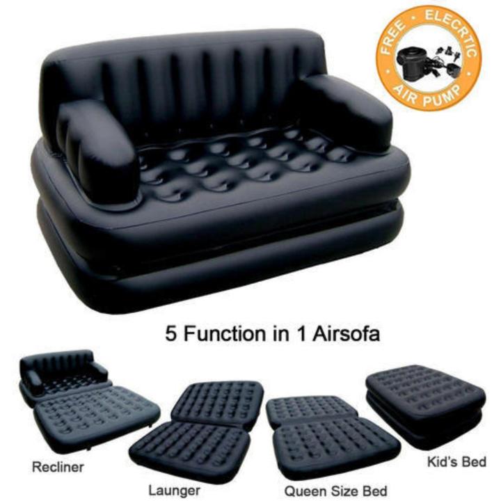 5 in 1 Air Sofa Bed with Pump Lounge Couch Mattress Inflatable (3 Seater)