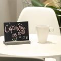 6 Pack Rustic Chalk Board Sign with Wood Stand for Wedding Decorations Signs Labels 6X5 inch Blackboard. 