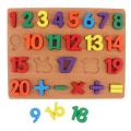 Wooden Numbers puzzle set for kids - 123 Wooden puzzle - Learning Educational toy - 3D puzzle board. 
