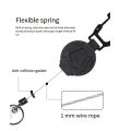 4 Pack Retractable Keychain, Badge Holders, Badge Reel with 23.6Inch Retractable Cord, Multitool Carabiner Key Chain Durable Easy Install. 