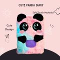 Plush Panda Diary Notebook Fluffy Faux Fur Notebook for Kids With Lined Paper, Diary Journal Writing Pad School Stationery Gift For Kids White. 