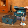 Wood Treasure Box With Combination Lock Handcrafted Reinforced Corners Spare. 