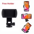 Desktop Tripod Stand, Mini Foldable 360° Adjustable Desktop Tripod Stand with Mobile Holder, K555 Tripod Desktop Holder and Stabilizer for Mobile Phones and Microphones, Desk Tripod for Podcast or Live Sessions. 