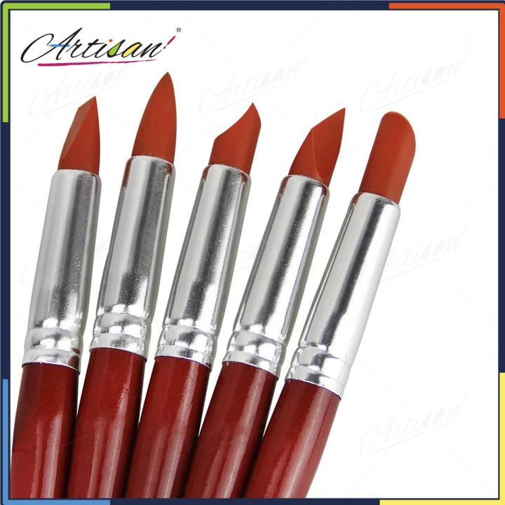 Artisan - 5pcs Professional Silicone Rubber Tip Paint Brushes Set