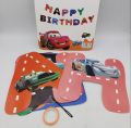 CARS THEME HAPPY BIRTHDAY BANNER PARTY DECORATION BIRTHDAY BANNER. 