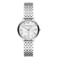 Emporio Armani Silver Stainless Steel Mother Of Pearl Dial Quartz Watch for Ladies - AR11112. 