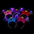 1PC 2025 Happy New Year LED Light Up Headband Creative Bow Crown Hair Hoop Flashing Hair Band Christmas New Year's Eve Party Photo Props. 