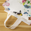 Butterfly Printing Non-woven Fabric Shopping Bag Foldable Reusable Tote Pouch Waterproof Storage Bag Women Travel Grocery Bags. 