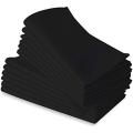 Soft Durable Pure Cotton Dinner Napkin Dining Table Napkins Black Multipurpose Rumal 18 by 18 Inch. 