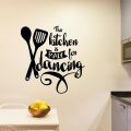 Lucky Garnet -size : 2 x 1.5 feet  - This Kitchen Is Made For Dancing designed Self adhesive  wall stickers for Restaurants, Cafe, Canteen, Kitchens, Office,Home, decor lovers - Black. 