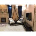 Golden Oak Solid Off white Chairs. 
