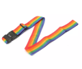 【Footprint】 Travel Luggage Strap Adjustable Luggage Strap With Safety 3 Digits Password Number Lock Rainbow Color Belt Strap Lock. 