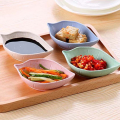 8pcs Tiny Leaf Shape Plates Portable Food Snack Dip Sauce Seasoning Tray. 