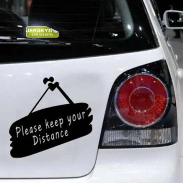 Car Sticker - Please Keep Your Distance Car Decal Sticker | Daraz.pk