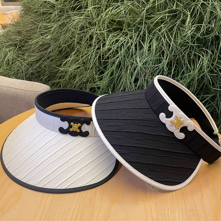 Japanese design net celebrity wind hat women's uv summer empty top sun protection hat big brim shading UV hat women