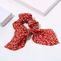Women Streamers Leopard Print Polka Dot Floral Print Elastic Bow Hair Rope Girl Hair Ties Korean Sweet Hair Accessories Headwear. 