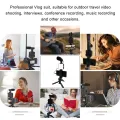 AY-49 Vlog blog tripod kit with bluetooth shutter, tripod, light and microphone. 