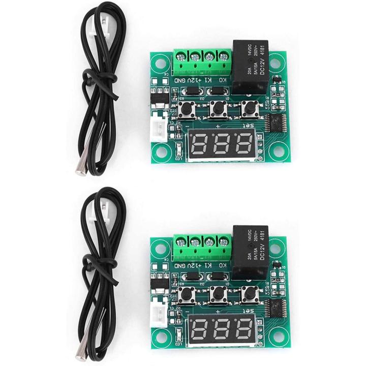 2pcs W1209 12V DC Digital Temperature Controller Board Micro Digital Thermostate