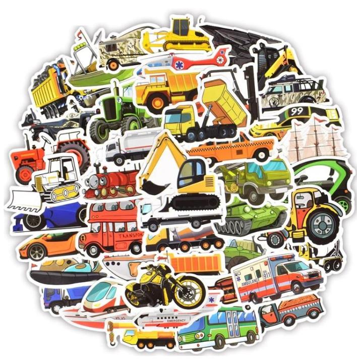 10%20Pcs/Pack%20Engineering%20Vehicle%20Car%20Truck%20Train%20Waterproof%20Stickers%20for%20Bike%20Laptop%20Car%20Fridge%20Mobile%20Guitar%20Skateboard%20-%20Image%203