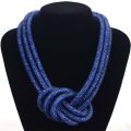 Miasol Fashion Handmade Rhinestone Necklaces WithTtiny Resin Crystal Necklace For Women Gifts Big Knot Crystal Necklaces N1428. 