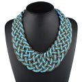 Claire Jin Women Collar Bohemian Necklace Handmade Woven Small Beads Choker Necklaces Vintage Fashion Ethnic Jewelry. 