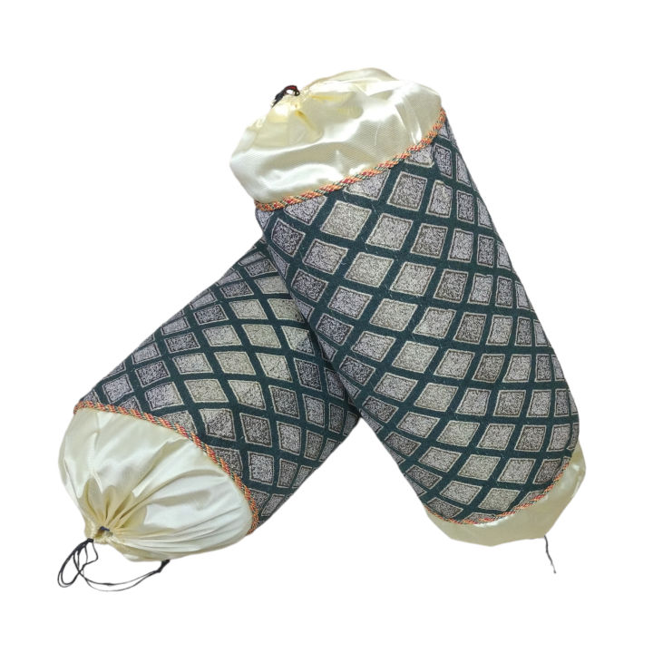 Gao Pillow cover pack of 2 round traditional side cushion ideal for floor sittings Ultimate Comfort for Blissful Rest king size without filing only cover - gol takiya