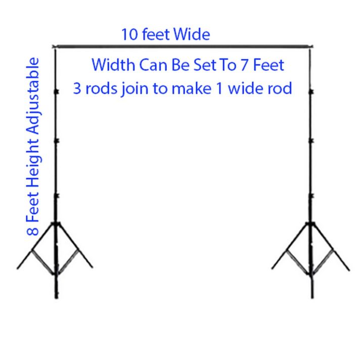 Combo Pack Adjustable Backdrop Stand Crossbar Kit Set Photography Background Support System for Muslins Backdrop