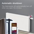 Thermostat - Smart Home Radiator Thermostat, Intelligent Heating Control via Tuya App and Smart Life with Alexa and Google Home, for Standard Radiator Valves (Hub Not Included). 