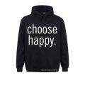 Choose Happy Positive Message Pullover Women's Sweatshirts 3D Style Long Sleeve Hoodies Graphic Hoods. 