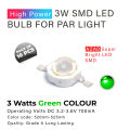 3 Watts High Power SMD LED Lights Green. 