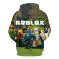 New printed Roblox with hooded pullover couples fashionable hoodie for trendy men. 