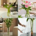 Techmanistan Acrylic Clear Cylinder Flower Vase for Plants Bouquet, Tall Large Acrylic Vase for Wedding Centerpieces Flowers Holder. 