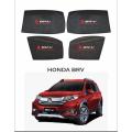 CAR SUN SHADES FOR HONDA BRV LOGO ORIGINAL SIZE-BLACK. 