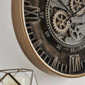 Vintage Bronze Gold Metal Wall Clock. 