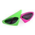 Fashion Christmas Triangle Oval Green Rose Contrast Color Roy Purdy Sunglasses Stage Hip Hop Party Glasses UV400 Party Supplies. 