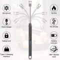 Electric Lighter for Candles Rechargeable Electric Gas Lighter/Plasma Lighter Flameless Windproof USB Lighter 360 Degree Rotate-able Flexible Neck Arc Lighter (Multicolor). 