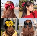 Big bow clip for women soft silk big bow  hair accessories 2024-2025. 