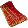 ANTAL HAYAT DUPATTA NET IN RED COLOR FOR WEDDING PARTY NIKKAH WEDDING NET DUPATTA ( 85 INCH X 40 INCH ). 